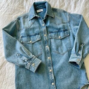 agolde lotta shirt in drift